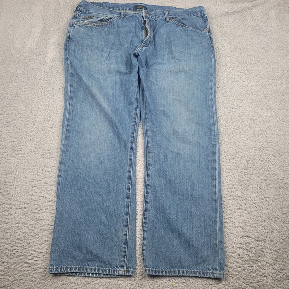 Polo‎ Ralph Lauren Mens Jeans 38x30 Blue Denim Straight Leg Casual Pants - Picture 2 of 15